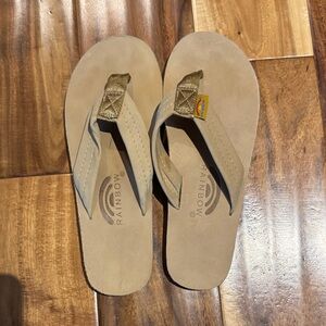 Rainbow Sandals Tan Flip Flops